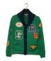 Rugby Ralph Lauren（ラグビーラルフローレン）の古着「マルチパッチレタードカーディガン」｜グリーン