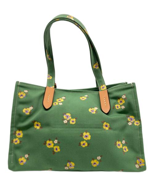 COACH（コーチ）COACH (コーチ) DISNEY (ディズニー) DISNEY X COACH フローラル アンド ミッキーマウス トート 30 グリーンの古着・服飾アイテム