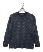 UNDERCOVERISMアンダーカバーイズム）の古着「クロスプリントカットソー」｜ブラック