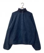 nanamicaナナミカ）の古着「Boiled Wool ZIP UP Sweater」｜ネイビー