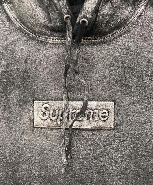 MM6 Maison Margiela（エムエムシックスメゾンマルジェラ）MM6 Maison Margiela (エムエムシックスメゾンマルジェラ) SUPREME (シュプリーム) 24SS Foil Box Logo Hooded Sweatshirt シルバー×ブラック サイズ:Ｓの古着・服飾アイテム
