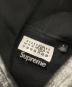 中古・古着 MM6 Maison Margiela (エムエムシックスメゾンマルジェラ) SUPREME (シュプリーム) 24SS Foil Box Logo Hooded Sweatshirt シルバー×ブラック サイズ:Ｓ：40000円