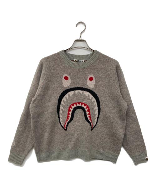 A BATHING APE（ア ベイシング エイプ）A BATHING APE (ア ベイシング エイプ) シャークセーター グレー サイズ:記載なしの古着・服飾アイテム