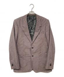 FRED PERRY×RAF SIMONS（フレッドペリー×ラフシモンズ）の古着「コラボテーラードジャケット」｜ブラック×レッド