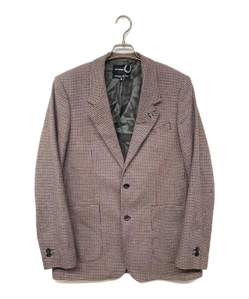 FRED PERRY（フレッドペリー）FRED PERRY (フレッドペリー) RAF SIMONS (ラフシモンズ) コラボテーラードジャケット ブラック×レッド サイズ:Ｍの古着・服飾アイテム