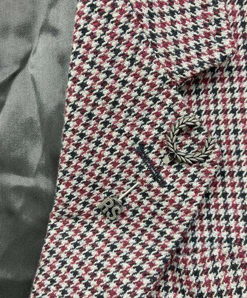 FRED PERRY（フレッドペリー）FRED PERRY (フレッドペリー) RAF SIMONS (ラフシモンズ) コラボテーラードジャケット ブラック×レッド サイズ:Ｍの古着・服飾アイテム