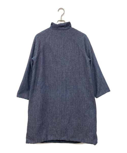nest Robe（ネストローブ）nest Robe (ネストローブ) ヘリンボーンリバーシブルコート ブルー サイズ:不明の古着・服飾アイテム