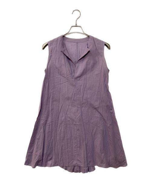 YOHJI YAMAMOTO（ヨウジヤマモト）YOHJI YAMAMOTO (ヨウジヤマモト) ノースリーブワンピース パープル サイズ:2の古着・服飾アイテム