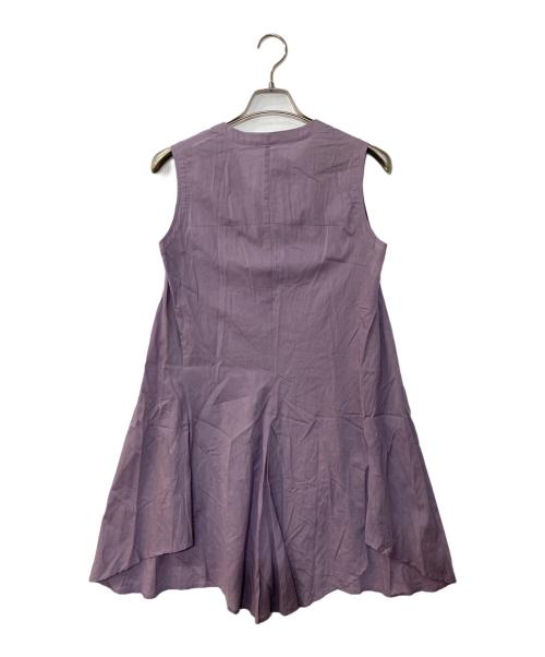 YOHJI YAMAMOTO（ヨウジヤマモト）YOHJI YAMAMOTO (ヨウジヤマモト) ノースリーブワンピース パープル サイズ:2の古着・服飾アイテム