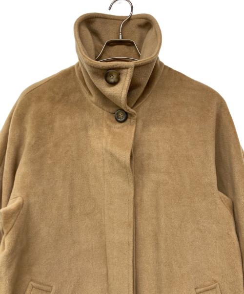 MaxMara（マックスマーラ）MaxMara (マックスマーラ) スタンドカラーコート ロングコート ベージュ サイズ:38の古着・服飾アイテム