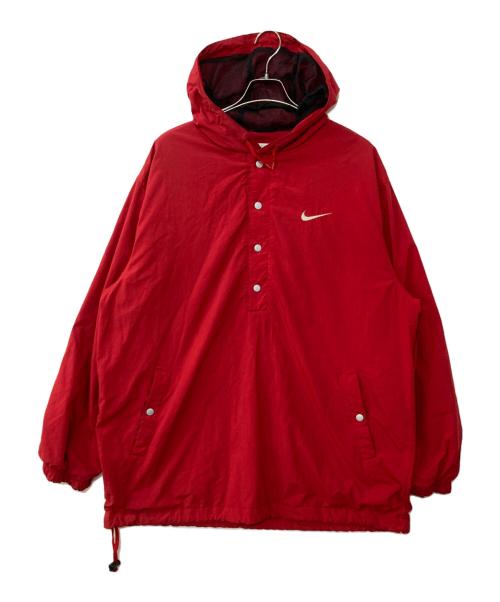 NIKE（ナイキ）NIKE (ナイキ) 90`sハーフスナップフーディ レッド サイズ:Lの古着・服飾アイテム
