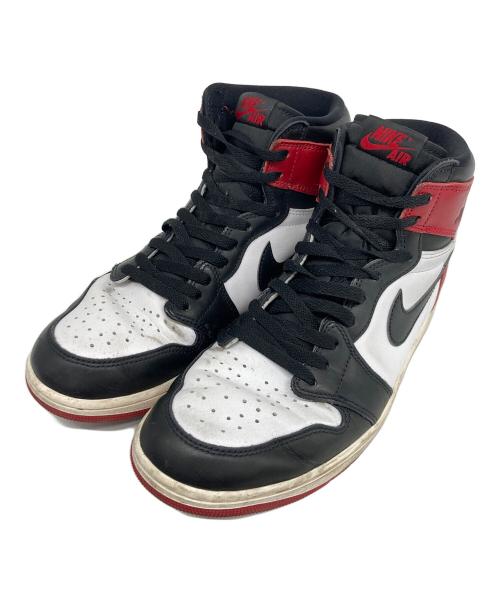 NIKE（ナイキ）NIKE (ナイキ) AirJordan 1 Retro High OG Black Toe / エア ジョーダン 1 ホワイト×レッド サイズ:28.5の古着・服飾アイテム