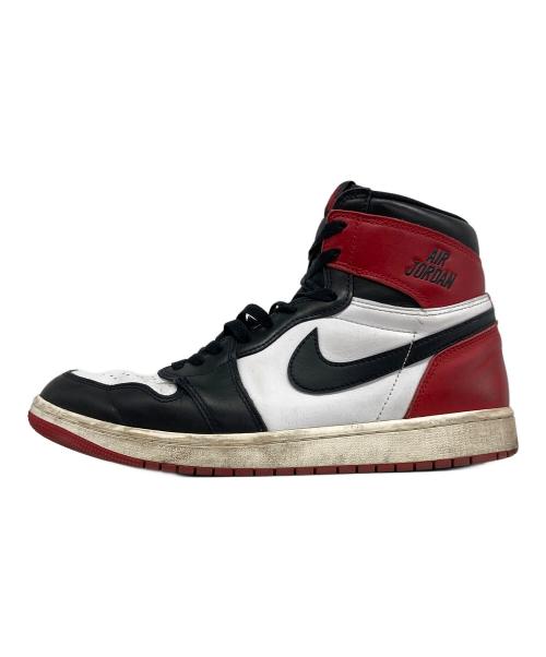 NIKE（ナイキ）NIKE (ナイキ) AirJordan 1 Retro High OG Black Toe / エア ジョーダン 1 ホワイト×レッド サイズ:28.5の古着・服飾アイテム