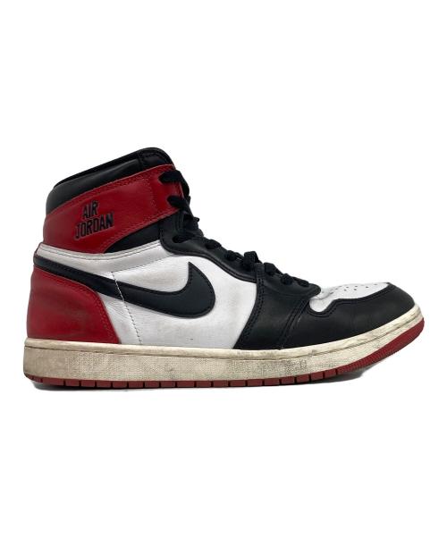 NIKE（ナイキ）NIKE (ナイキ) AirJordan 1 Retro High OG Black Toe / エア ジョーダン 1 ホワイト×レッド サイズ:28.5の古着・服飾アイテム