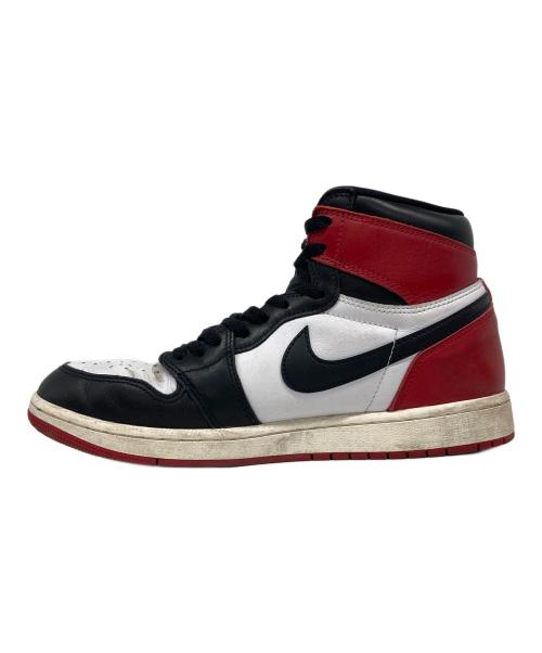 NIKE（ナイキ）NIKE (ナイキ) AirJordan 1 Retro High OG Black Toe / エア ジョーダン 1 ホワイト×レッド サイズ:28.5の古着・服飾アイテム