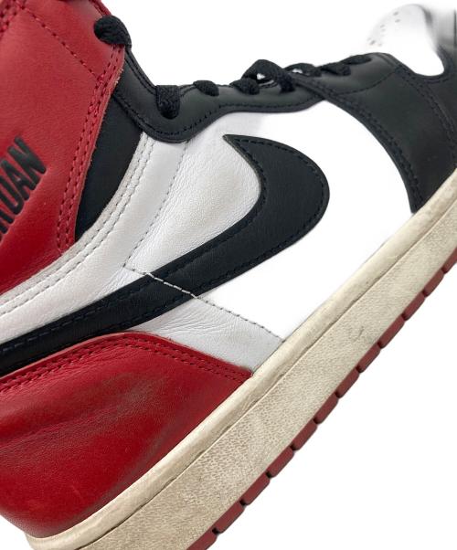 NIKE（ナイキ）NIKE (ナイキ) AirJordan 1 Retro High OG Black Toe / エア ジョーダン 1 ホワイト×レッド サイズ:28.5の古着・服飾アイテム