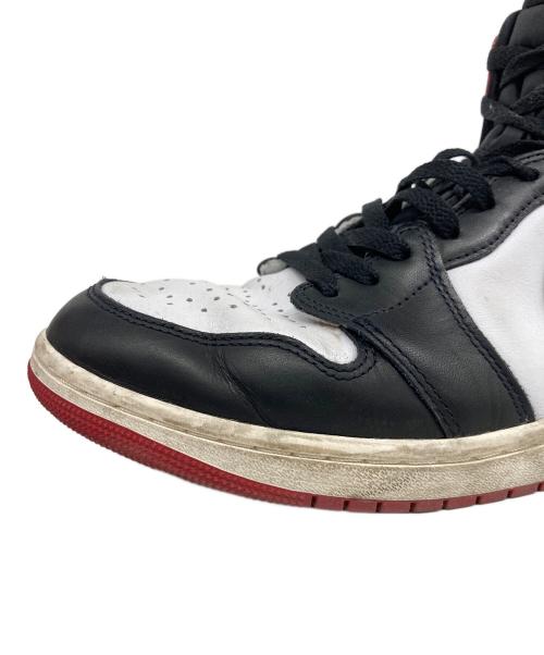 NIKE（ナイキ）NIKE (ナイキ) AirJordan 1 Retro High OG Black Toe / エア ジョーダン 1 ホワイト×レッド サイズ:28.5の古着・服飾アイテム