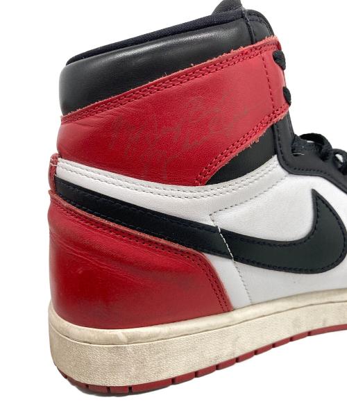 NIKE（ナイキ）NIKE (ナイキ) AirJordan 1 Retro High OG Black Toe / エア ジョーダン 1 ホワイト×レッド サイズ:28.5の古着・服飾アイテム