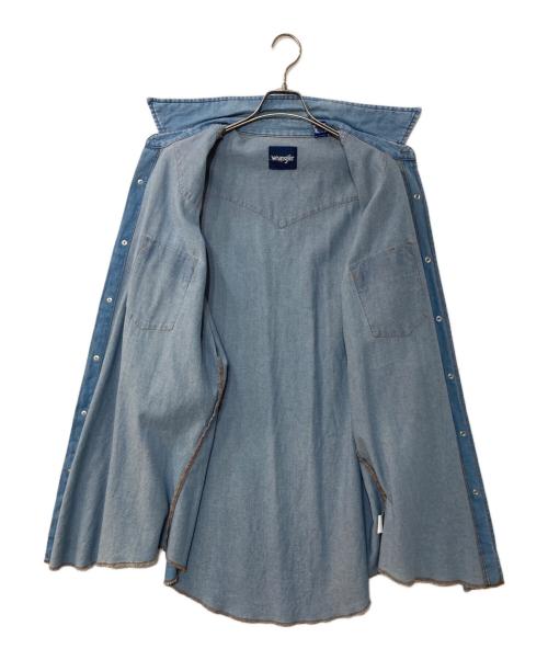 Wrangler（ラングラー）Wrangler (ラングラー)  Cowboy Cut Western Denim Work Shirt  90`sデニムウエスタンシャツ インディゴ サイズ:2XLの古着・服飾アイテム