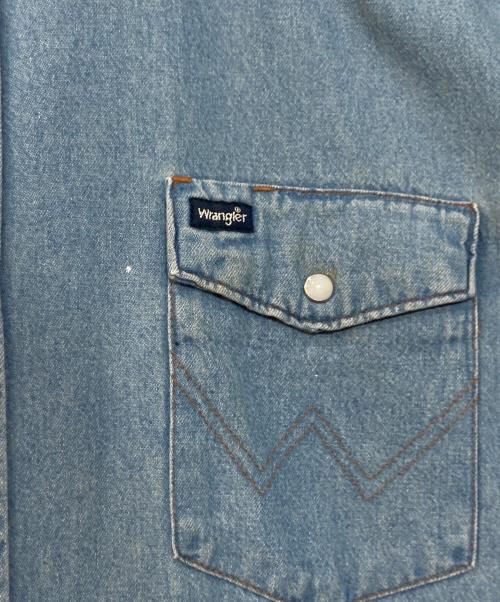 Wrangler（ラングラー）Wrangler (ラングラー)  Cowboy Cut Western Denim Work Shirt  90`sデニムウエスタンシャツ インディゴ サイズ:2XLの古着・服飾アイテム