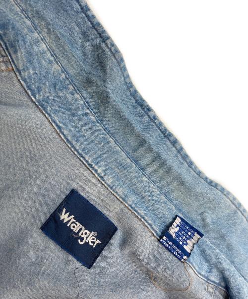 Wrangler（ラングラー）Wrangler (ラングラー)  Cowboy Cut Western Denim Work Shirt  90`sデニムウエスタンシャツ インディゴ サイズ:2XLの古着・服飾アイテム