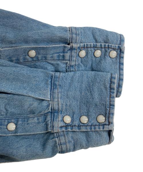 Wrangler（ラングラー）Wrangler (ラングラー)  Cowboy Cut Western Denim Work Shirt  90`sデニムウエスタンシャツ インディゴ サイズ:2XLの古着・服飾アイテム