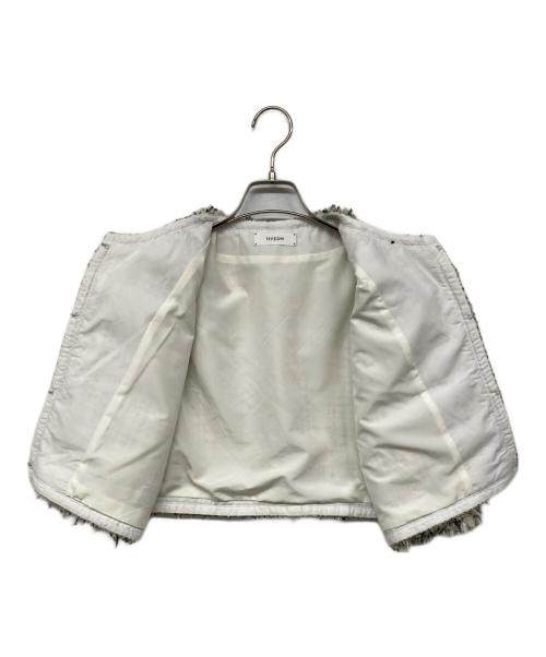 HYEON（ヘヨン）HYEON (ヘヨン) basil gilet ツイードジレ ホワイト×ブラック サイズ:Fの古着・服飾アイテム