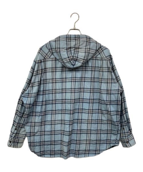 DIESEL（ディーゼル）DIESEL (ディーゼル) S-DEWNY-HOOD / フード付きシャツ ブルー サイズ:44の古着・服飾アイテム