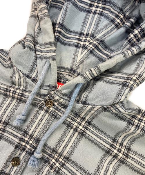 DIESEL（ディーゼル）DIESEL (ディーゼル) S-DEWNY-HOOD / フード付きシャツ ブルー サイズ:44の古着・服飾アイテム