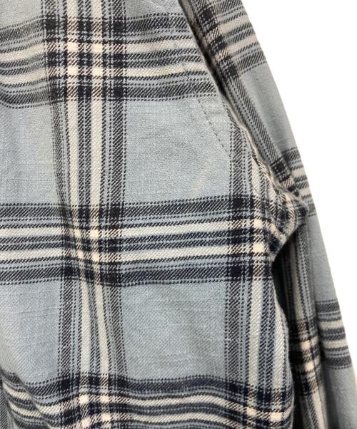 DIESEL（ディーゼル）DIESEL (ディーゼル) S-DEWNY-HOOD / フード付きシャツ ブルー サイズ:44の古着・服飾アイテム