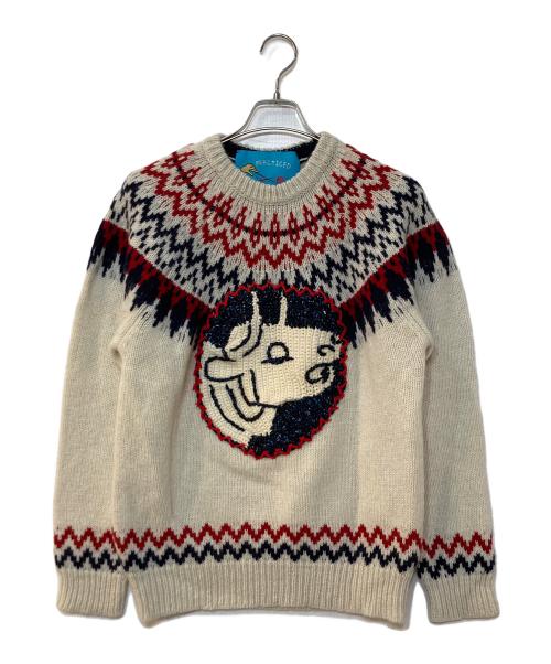 A PRACTICED HAND（ア プラクティスド ハンド）A PRACTICED HAND (ア プラクティスド ハンド) gim (ジム) ノルディックセーター ベージュ サイズ:記載なしの古着・服飾アイテム