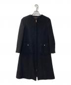 TOCCAトッカ）の古着「ノーカラーツイードコート」｜ネイビー