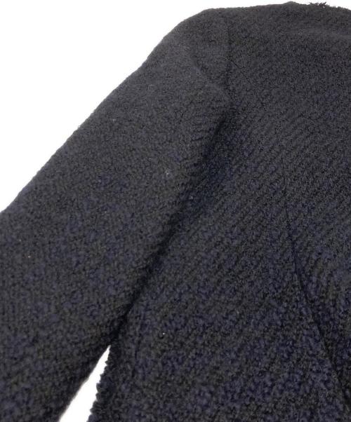 TOCCA（トッカ）TOCCA (トッカ) ノーカラーツイードコート ネイビーの古着・服飾アイテム