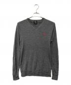 MCQマックキュー）の古着「Vネックロゴニット」｜グレー