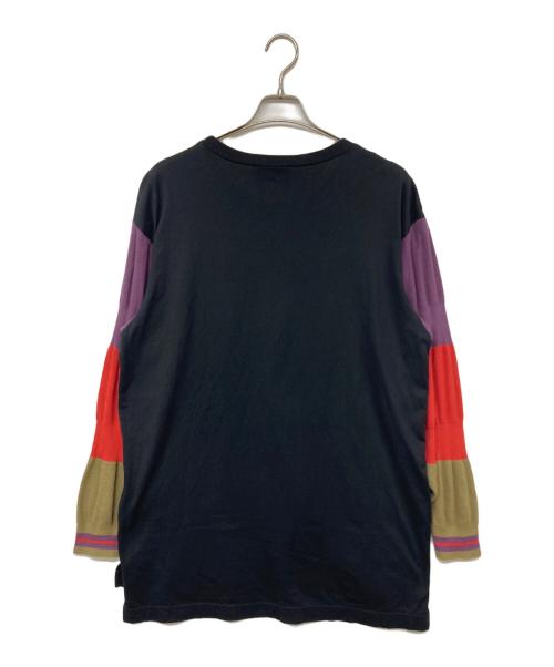 Vivienne Westwood man（ヴィヴィアン ウェストウッド マン）Vivienne Westwood man (ヴィヴィアン ウェストウッド マン) SEA MONSTER MIX PULLOVER / “SEA MONSTER” プルオーバー ミックス トップ ブラック サイズ:Fの古着・服飾アイテム