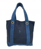 RALPH LAURENラルフローレン）の古着「デニムコンビキャンバストートバッグ ギフトセット」｜ネイビー