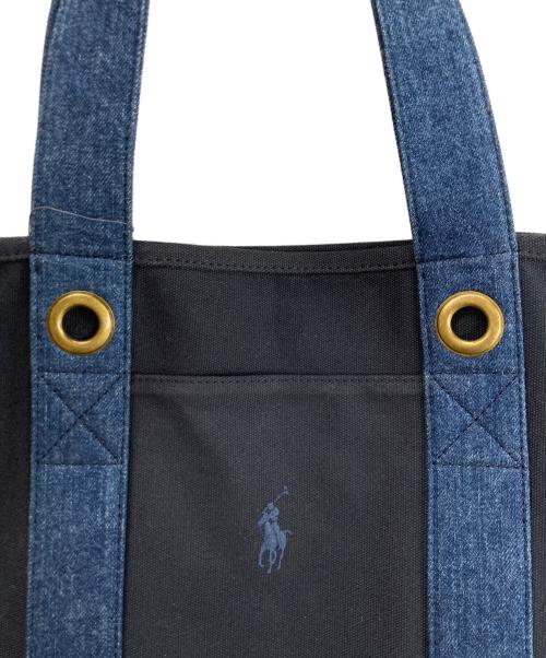 RALPH LAUREN（ラルフローレン）RALPH LAUREN (ラルフローレン) デニムコンビキャンバストートバッグ ギフトセット ネイビーの古着・服飾アイテム