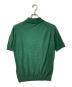 JOHN SMEDLEY (ジョンスメドレー) コットンボーダーニットポロシャツ グリーン×ブラック サイズ:S：8000円