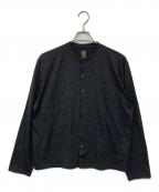 BATONERバトナ―）の古着「クルーネックカーディガン」｜ブラック