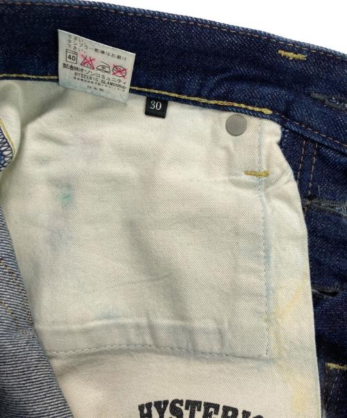 Hysteric Glamour（ヒステリックグラマー）Hysteric Glamour (ヒステリックグラマー) スタッズ セルビッチ デニムパンツ インディゴ サイズ:W30の古着・服飾アイテム