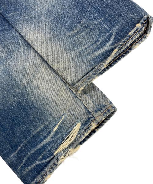 Hysteric Glamour（ヒステリックグラマー）Hysteric Glamour (ヒステリックグラマー) クラッシュ加工スタッズデニムパンツ スカイブルー サイズ:W30の古着・服飾アイテム