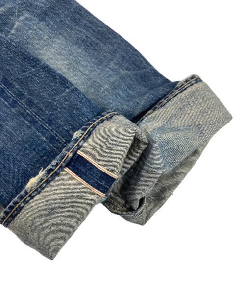 Hysteric Glamour（ヒステリックグラマー）Hysteric Glamour (ヒステリックグラマー) クラッシュ加工スタッズデニムパンツ スカイブルー サイズ:W30の古着・服飾アイテム