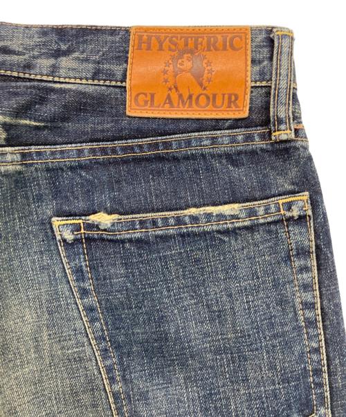Hysteric Glamour（ヒステリックグラマー）Hysteric Glamour (ヒステリックグラマー) ダメージ加工スタッズデニムパンツ インディゴ サイズ:W30の古着・服飾アイテム