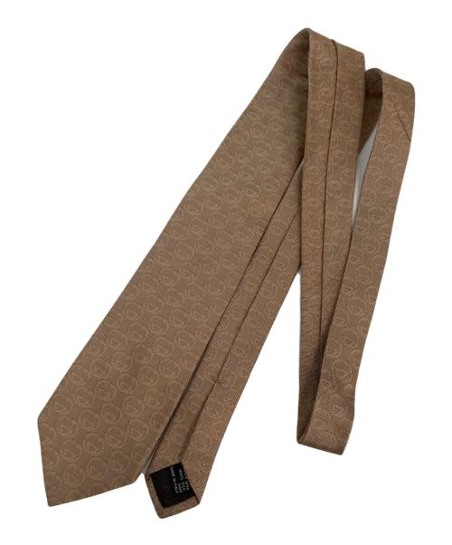 GUCCI（グッチ）GUCCI (グッチ) インターロッキングシルクネクタイ ベージュ サイズ:なしの古着・服飾アイテム
