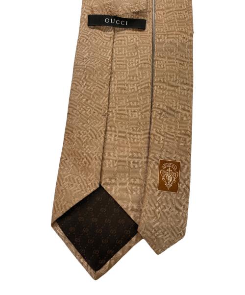 GUCCI（グッチ）GUCCI (グッチ) インターロッキングシルクネクタイ ベージュ サイズ:なしの古着・服飾アイテム
