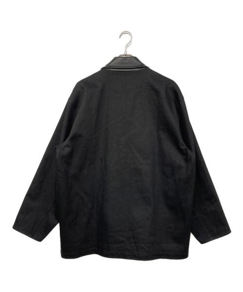 CristaSeya（クリスタセヤ）CristaSeya (クリスタセヤ) 襟レザー OVERSIZED BLOUSON WITH LEATHER PATCH ブラック サイズ:Mの古着・服飾アイテム