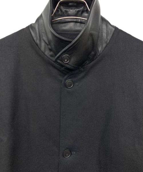 CristaSeya（クリスタセヤ）CristaSeya (クリスタセヤ) 襟レザー OVERSIZED BLOUSON WITH LEATHER PATCH ブラック サイズ:Mの古着・服飾アイテム