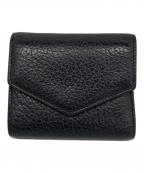 Maison Margielaメゾンマルジェラ）の古着「3つ折り財布　グレインレザー コンパクト ウォレット」｜ブラック