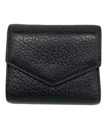 Maison Margiela（メゾンマルジェラ）の古着「3つ折り財布　グレインレザー コンパクト ウォレット」｜ブラック