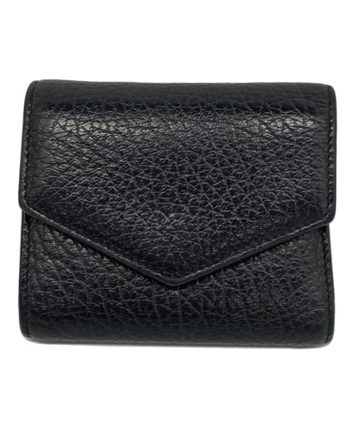 Maison Margiela（メゾンマルジェラ）Maison Margiela (メゾンマルジェラ) 3つ折り財布　グレインレザー コンパクト ウォレット ブラックの古着・服飾アイテム